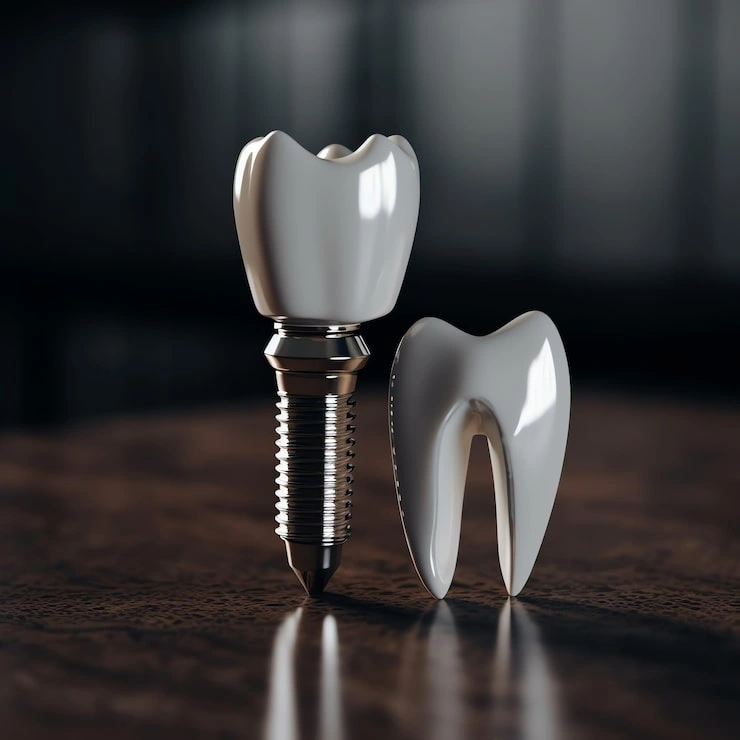close up dental tooth implant healthy human teeth white enamel dental implants surgery 326694 124003