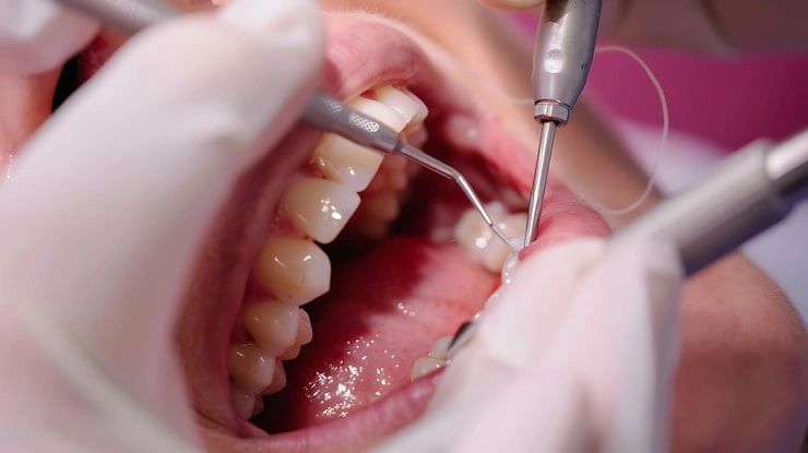 dentist using apex locator precise root canal treatment measuring length root canal avoid 1359741 631